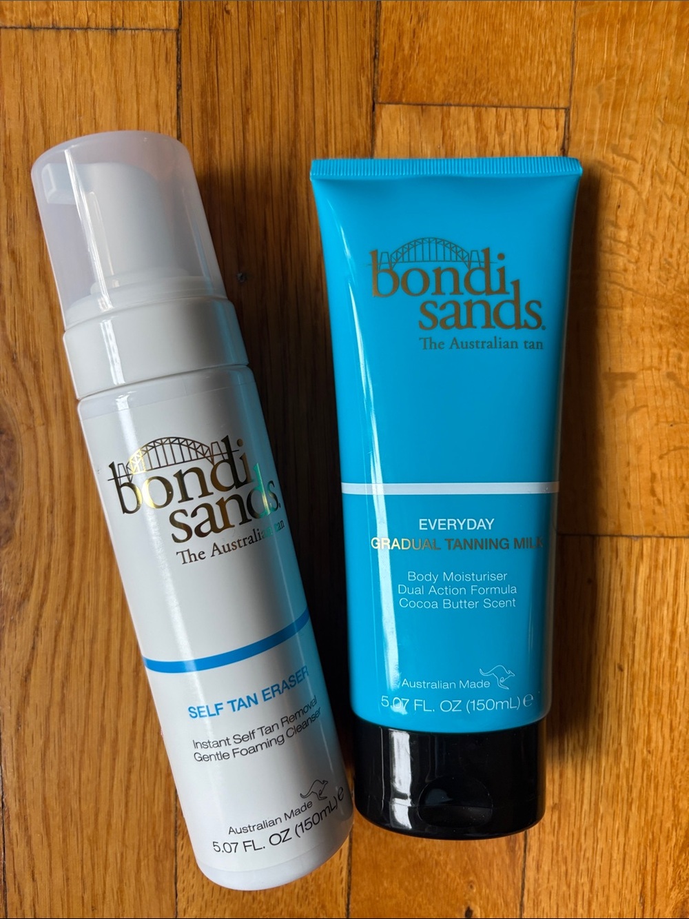 Bondi Sands Bundle - (2) New, Sealed Products - Tanning Milk, Self Tan Eraser